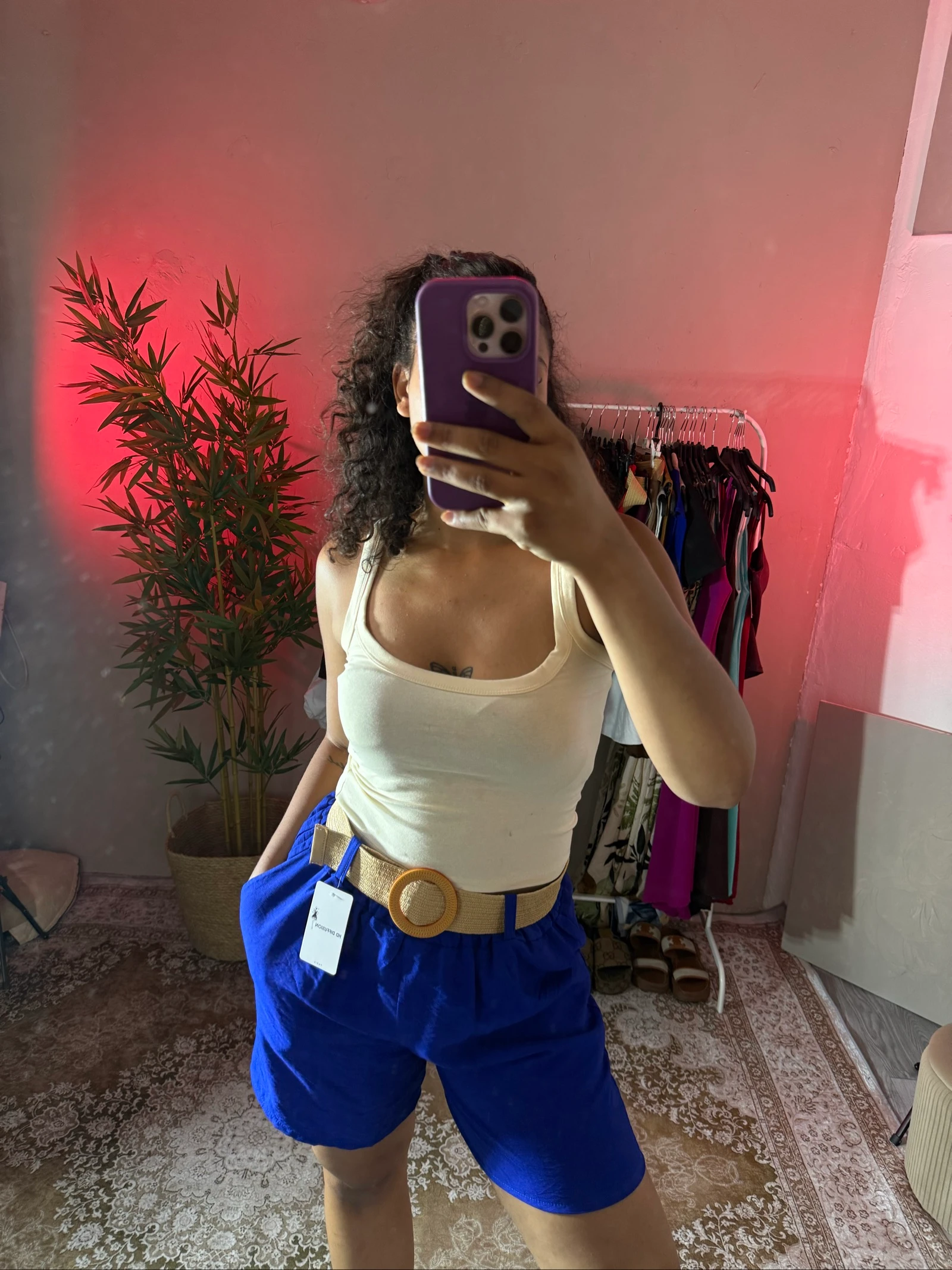 Short d’été short taille haute short femme 